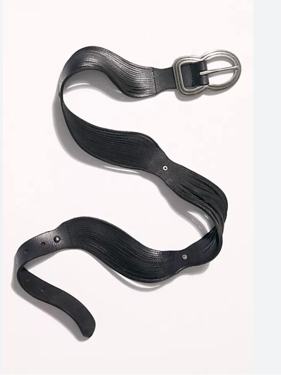 FP Free People Paxon Waist Belt S/M Black